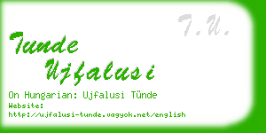 tunde ujfalusi business card